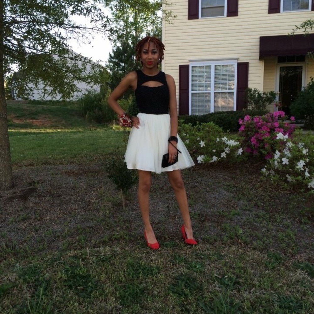 Blondie Nites black and white dress